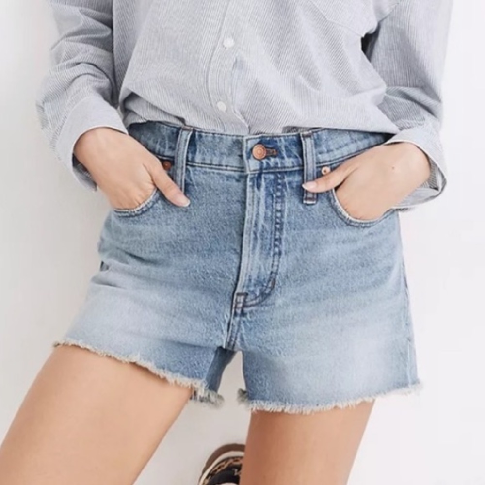 Madewell The Perfect Jean Short in Balsam Wash: TENCEL™ Denim Edition, size 28